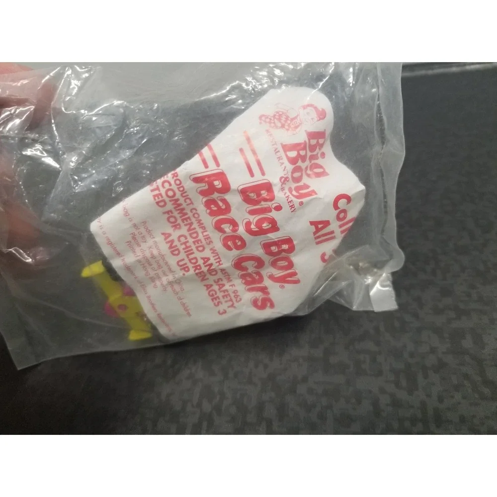 vTG 1998 Big Boy Restaurant Race Car Toy Pink Sealed New Old Stock Promotional